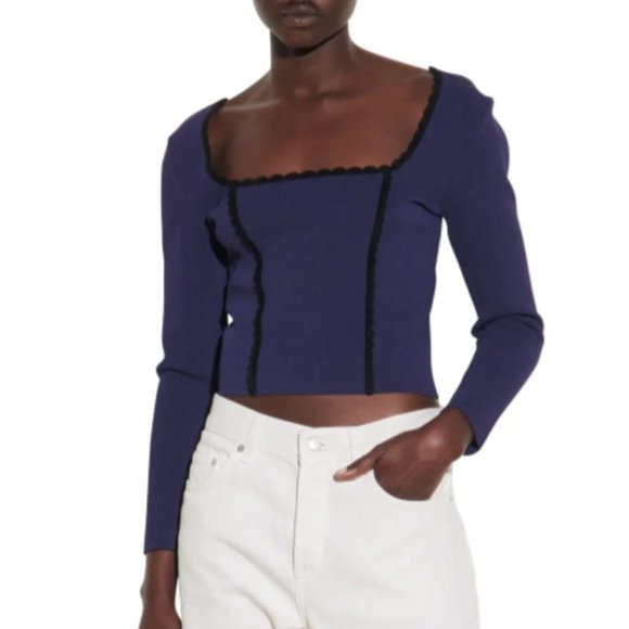Sandro Tops - ⭐️SANDRO Crop Square Neck Sweater